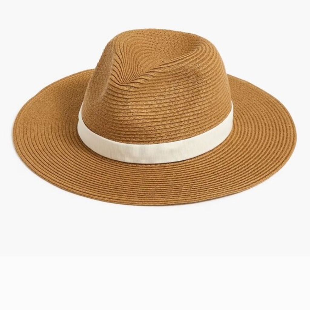 Nwt J.Crew Packable Straw Hat Medium Large M L Al151
